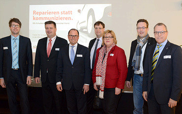 v.l.n.r.: Thomas Hillmann, Jörg Thielmann, Markus Henkel, Andreas Fritsch, Michaela Althaus, Michael Abel, Gehard Köller